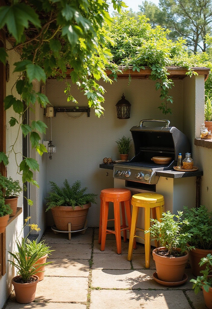 16 Genius Small Outdoor Kitchen Ideas for Pool Areas That Maximize Fun! - 1. Compact Corner Grill Station