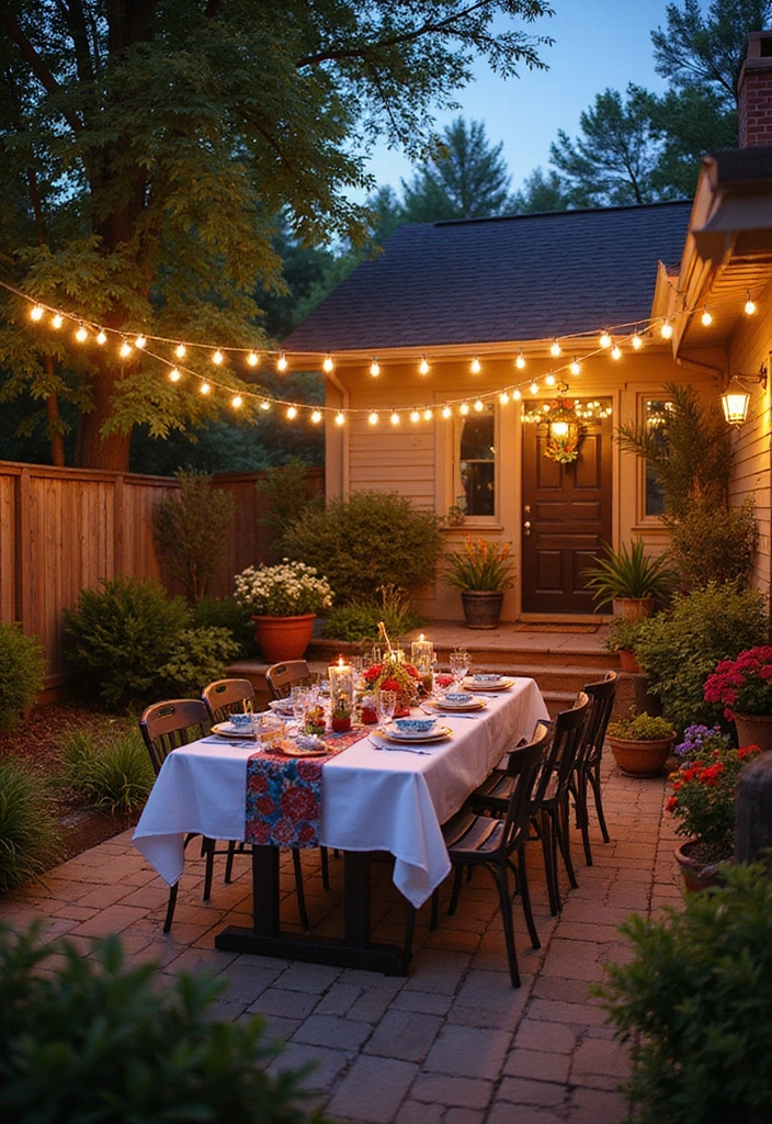 20 Creative Large Backyard Layouts That Will Make You Want to Host Every Weekend! - 20. Seasonal Decorations