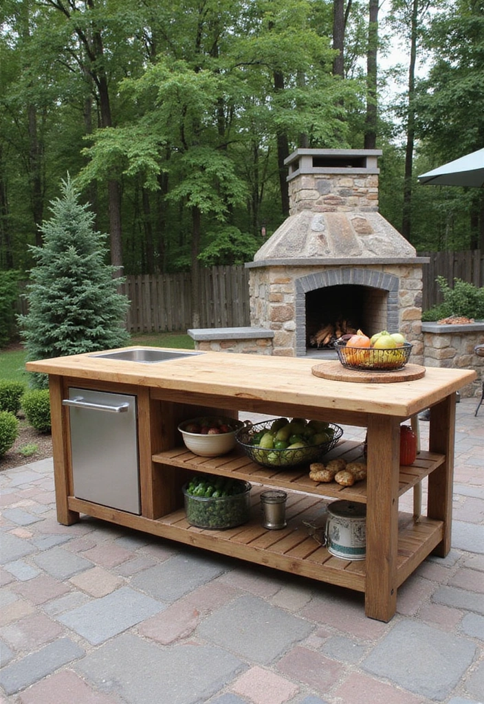 18 Dreamy Outdoor Kitchen Islands Perfect for Summer Gatherings (You Must See #16!) - 7. Farmhouse Inspiration