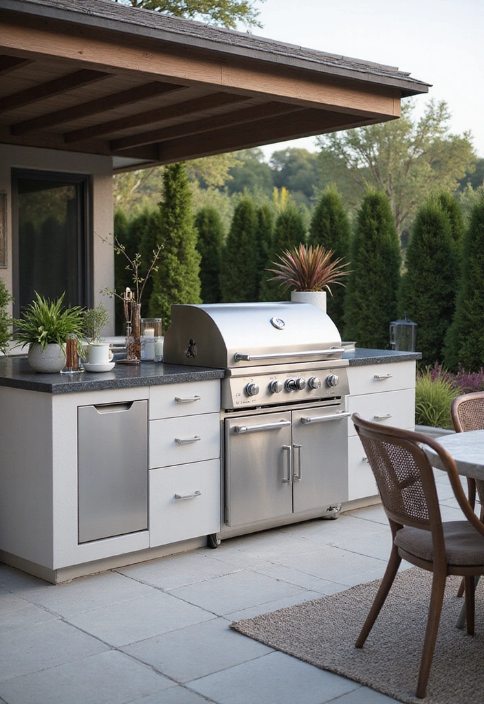 18 Dreamy Outdoor Kitchen Islands Perfect for Summer Gatherings (You Must See #16!) - 12. Smart Technology Island