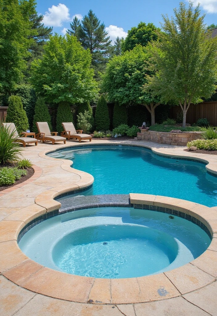 20 Creative Large Backyard Layouts That Will Make You Want to Host Every Weekend! - 17. Inviting Swim Spa