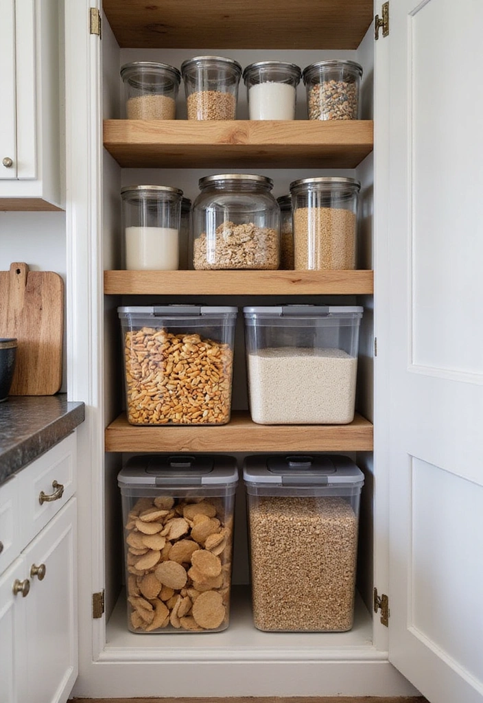 14 Small One-Sided Kitchen Ideas for Better Organization (You'll Wish You Knew Sooner!) - 9. Use Clear Storage Containers