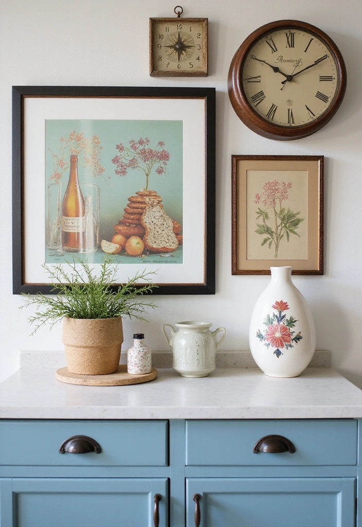 How to Infuse Modern Charm into Your Small Blue French Country Kitchen - 6. Incorporate Unique Decorative Accents