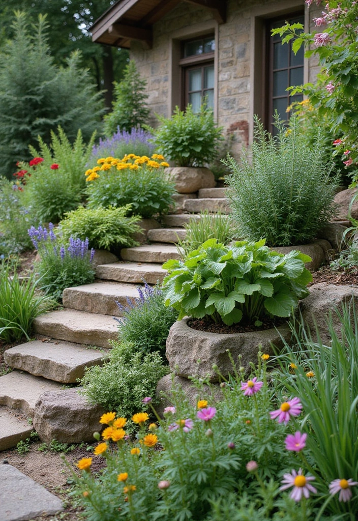 20 Cozy Rustic Backyard Landscaping Ideas That Will Transform Your Outdoor Space! - 13. Herb Spiral Garden