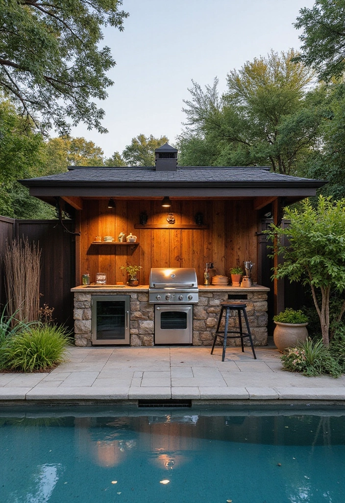16 Genius Small Outdoor Kitchen Ideas for Pool Areas That Maximize Fun! - 15. Eco-Friendly Setup