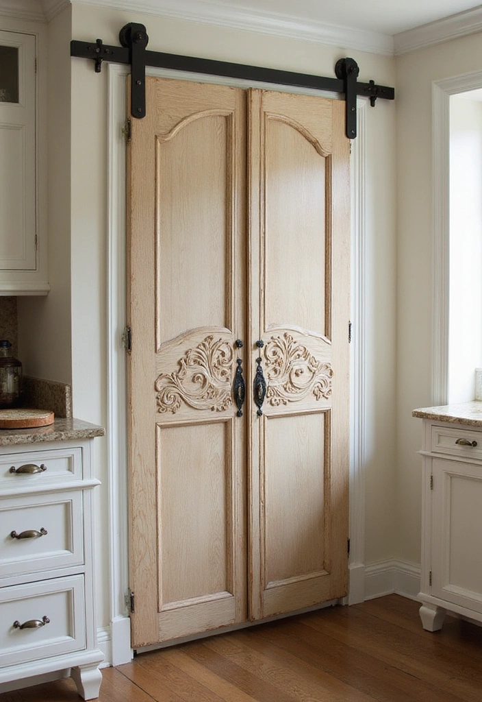 19 Cozy French Chateau Kitchen Inspirations to Elevate Your Cooking Space! - 19. Elegant Pantry Door Designs