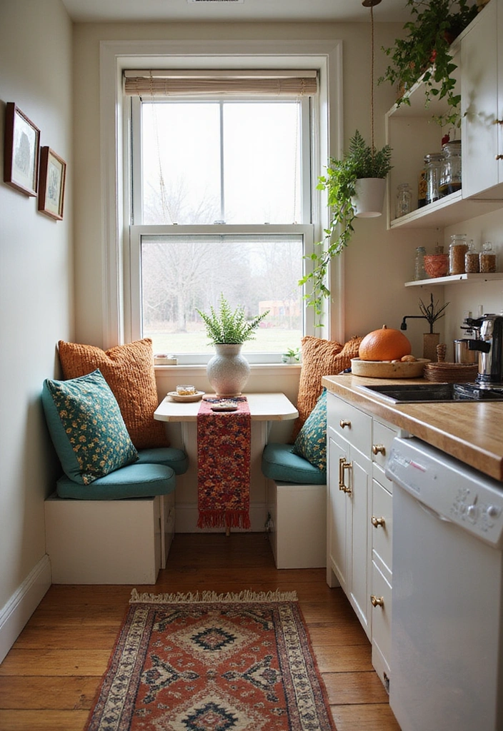 Affordable and Trendy: How to Create a Built-In Coffee Nook on a Budget! - 8. Incorporate Cozy Textiles