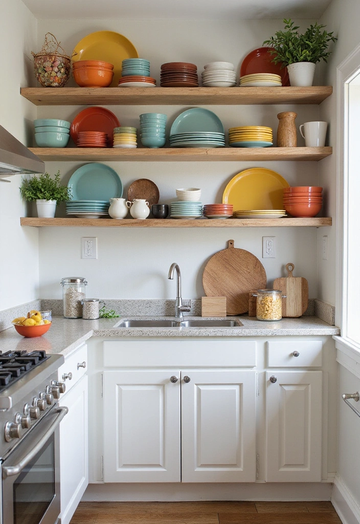 14 Small One Side Kitchen Ideas for Maximum Organization and Efficiency! - 7. Open Concept Shelving