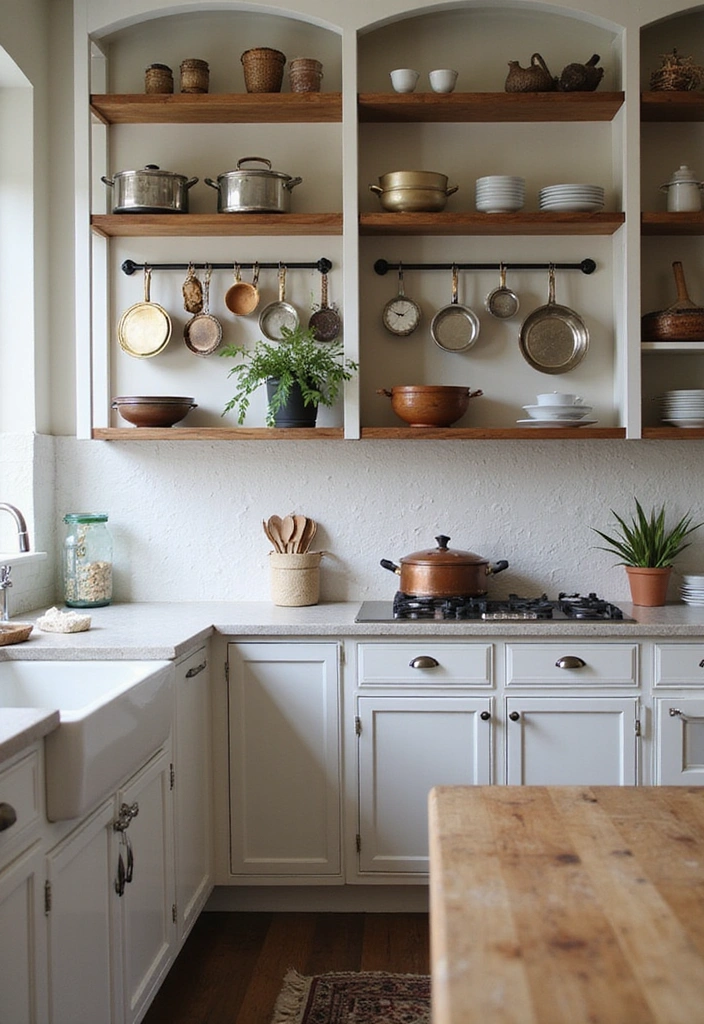 19 Cozy French Chateau Kitchen Inspirations to Elevate Your Cooking Space! - 13. Functional Yet Beautiful Cookware Displays