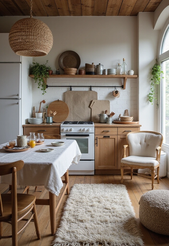 19 Cozy French Chateau Kitchen Inspirations to Elevate Your Cooking Space! - 8. Elegant Textures with Fabrics