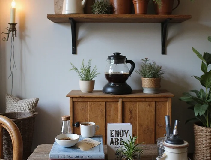 22 Boho Coffee Bar Kitchen Decor Ideas to Create Your Own Cozy Café at Home!