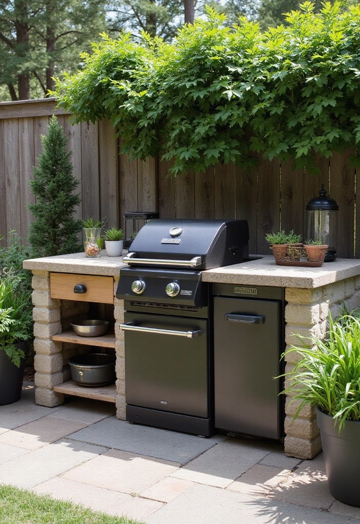 20 Outdoor Kitchen Deck Ideas That Will Wow Your Guests at Every Gathering! - 5. Simple and Functional Grill Station