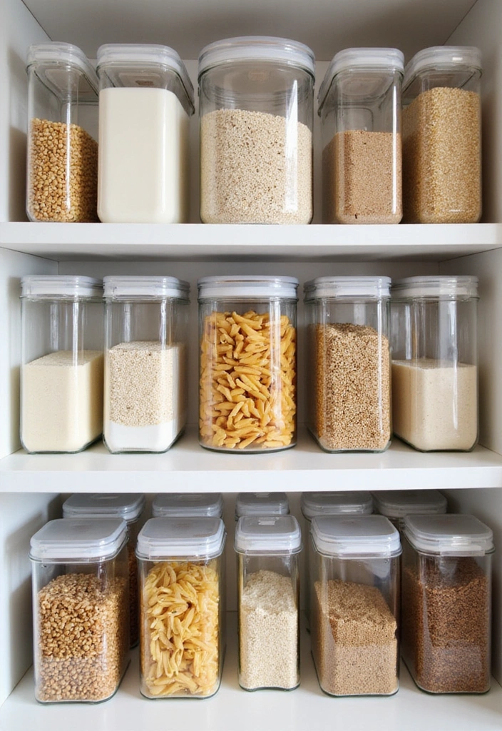 Step by Step: Minimalist Kitchen Organization for Small Spaces - 4. Use Clear Storage Containers