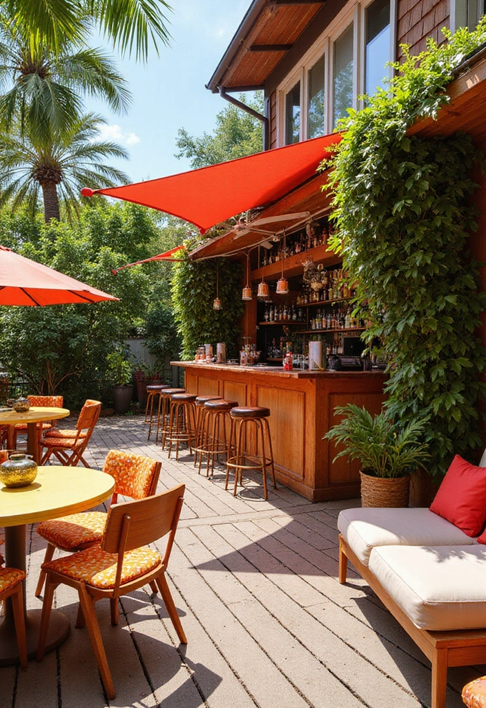 20 Outdoor Kitchen Deck Ideas That Will Wow Your Guests at Every Gathering! - 14. Themed Cocktail Deck