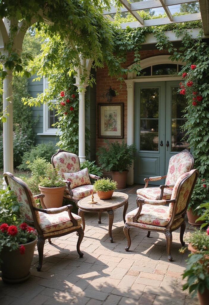 20 Stunning Modern Backyard Patio Designs That Will Transform Your Outdoor Space! - 13. Vintage Charm