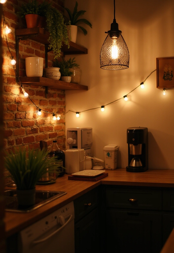 Affordable and Trendy: How to Create a Built-In Coffee Nook on a Budget! - 7. Embrace the Power of Lighting
