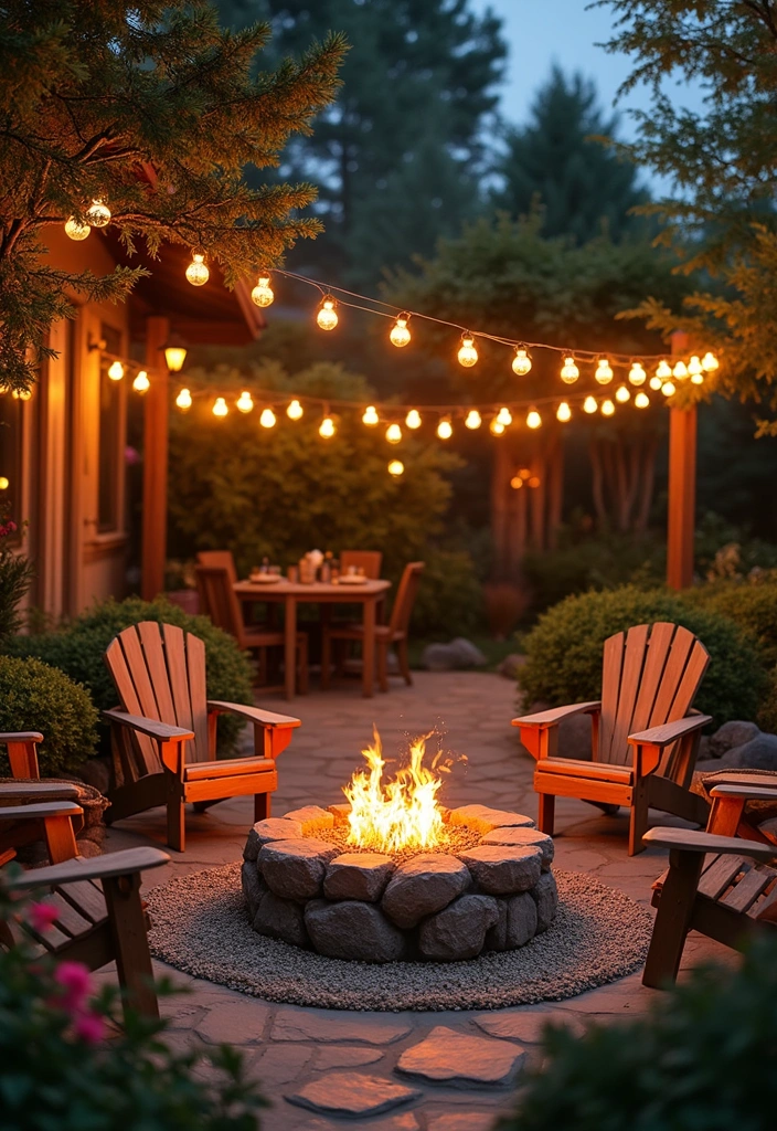 20 Whimsical Cottagecore Backyard Ideas That'll Make You Want to Live Outside! - 12. Charming Fire Pit Area