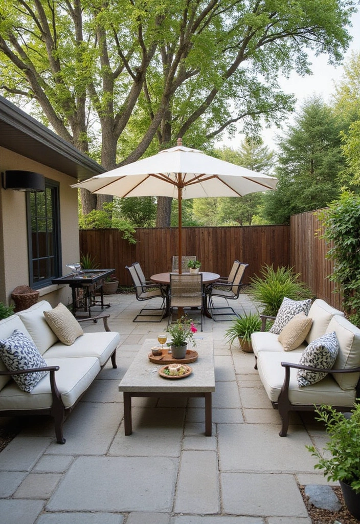 20 Stunning Modern Backyard Patio Designs That Will Transform Your Outdoor Space! - 14. Functional Family Oasis