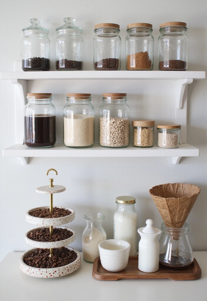 Affordable and Trendy: How to Create a Built-In Coffee Nook on a Budget! - 5. Create a Coffee Supply Station