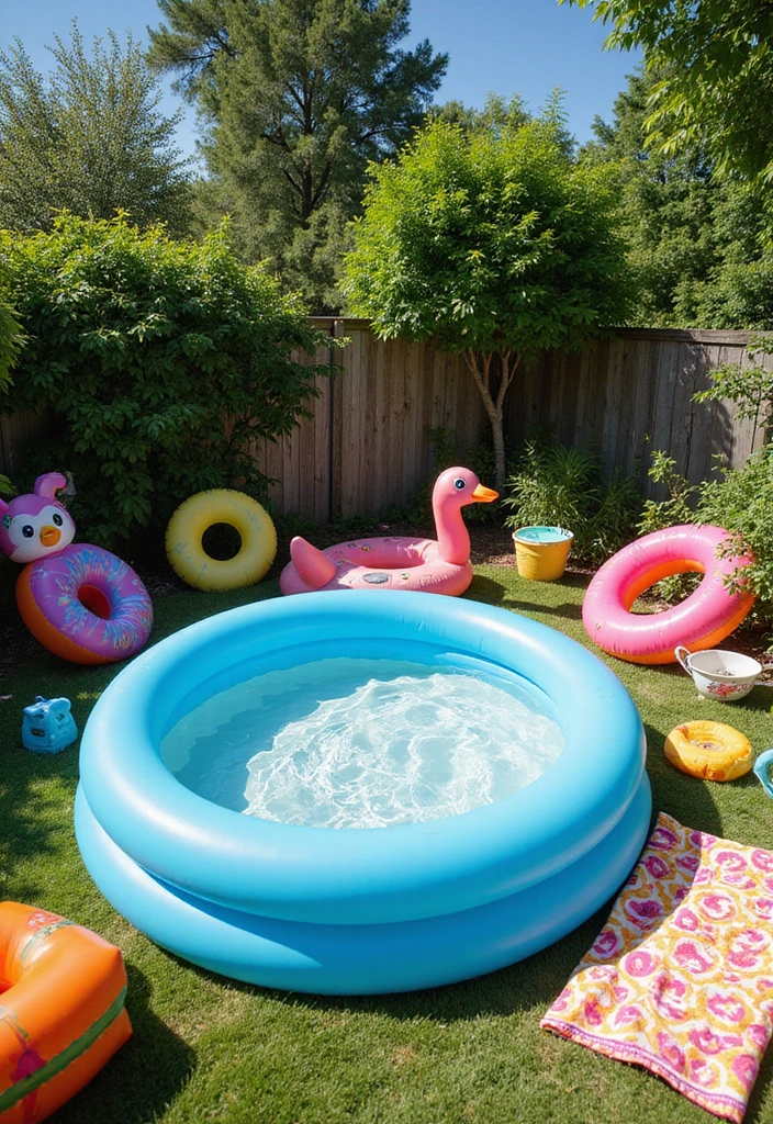 27 Budget-Friendly Backyard Pool & Patio Ideas That Will Transform Your Summer! - 3. Inflatable Pool Fun