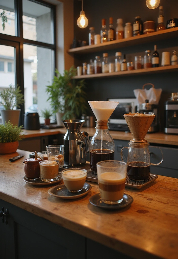 22 Boho Coffee Bar Decor Ideas to Create Your Own Cozy Café at Home! - 17. Unique Coffee Brew Methods