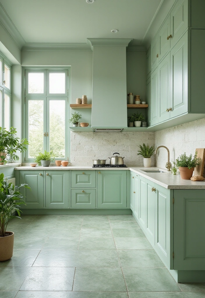 11 Eco-Friendly Light Green European Kitchen Decor Hacks That Are Beautiful and Sustainable! - 9. Use of Natural Stone Accents
