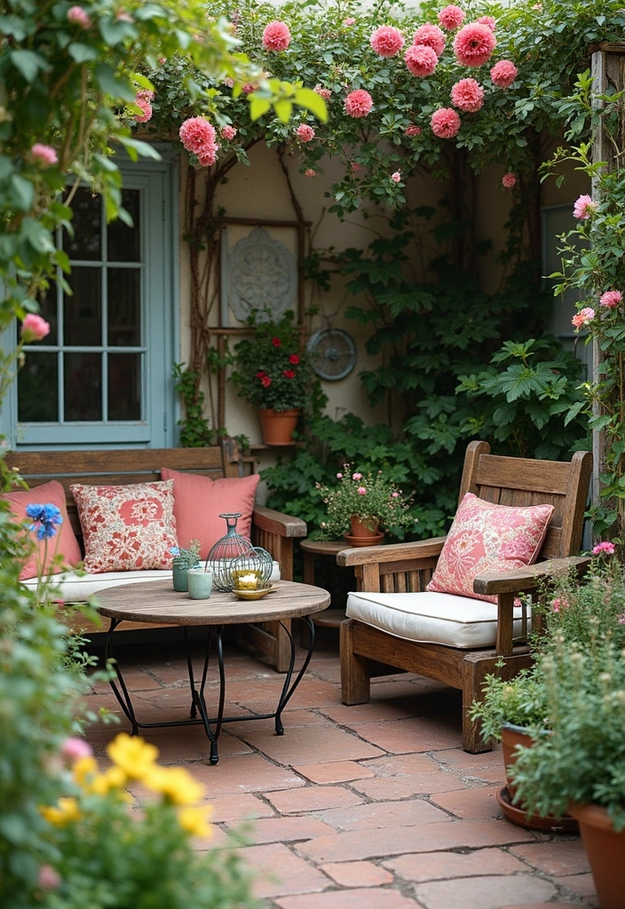 20 Whimsical Cottagecore Backyard Ideas That'll Make You Want to Live Outside! - 6. Rustic Garden Furniture