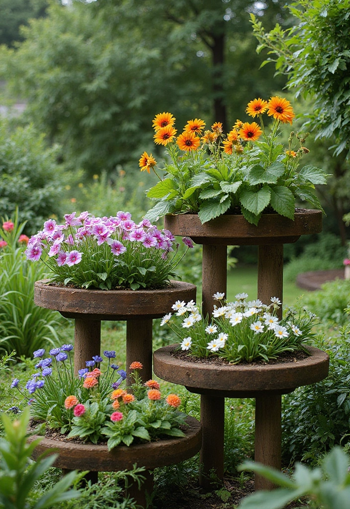 15 Nature-Inspired Wooded Backyard Landscape Designs You’ll Want to Copy ASAP! - 9. Elevated Garden Platforms