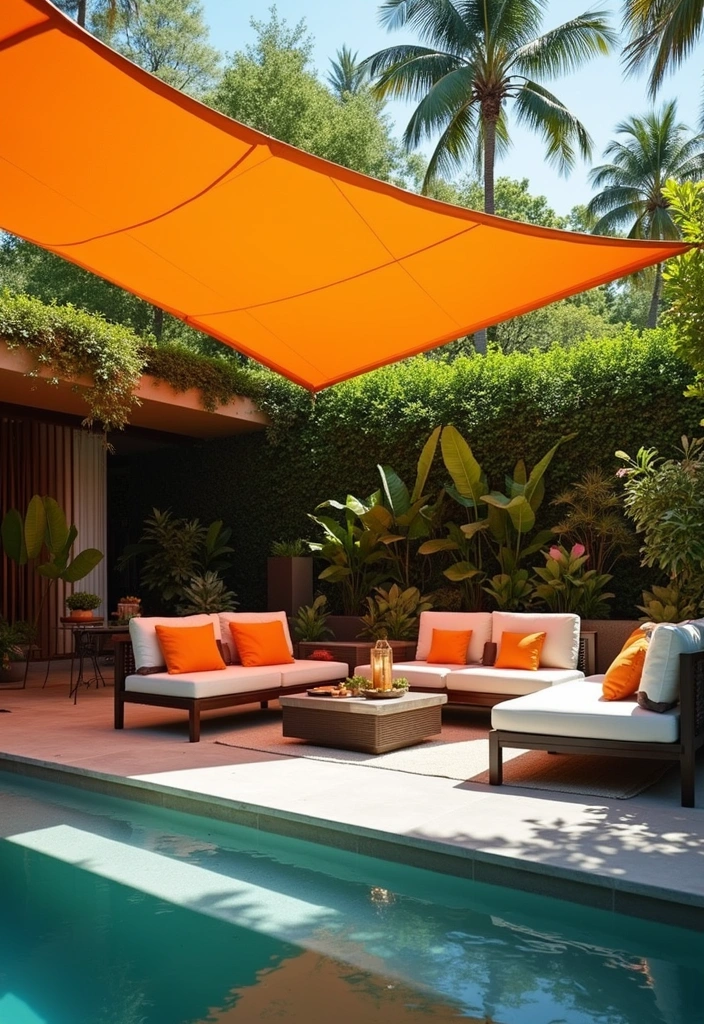 27 Budget-Friendly Backyard Pool & Patio Ideas That Will Transform Your Summer! - 22. Shade with Outdoor Canopies