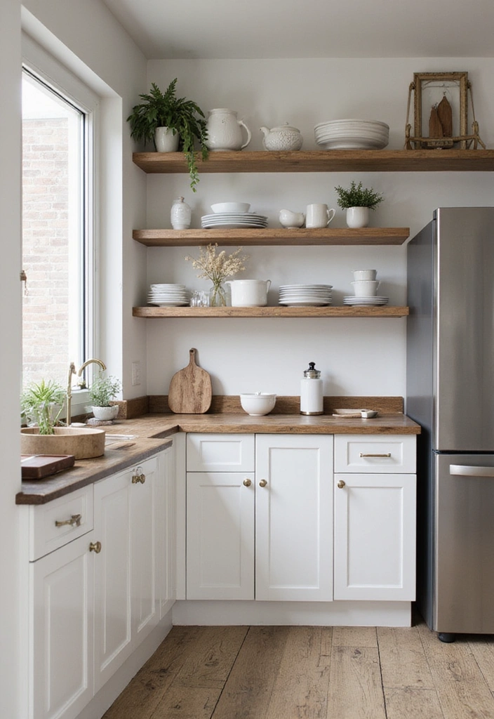 20 Inspiring Small L Shape Kitchen Ideas You Need to See to Believe! - 13. Open Shelving Trends