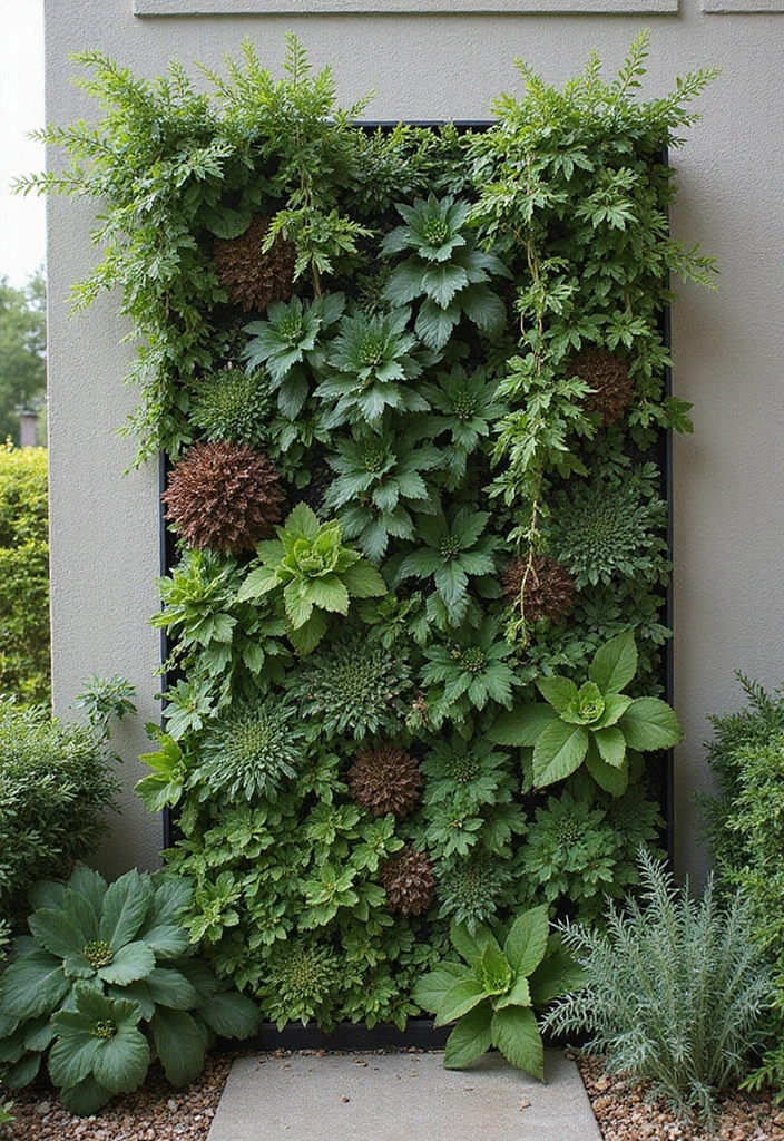 20 Creative Large Backyard Layouts That Will Make You Want to Host Every Weekend! - 15. Trendy Vertical Gardens