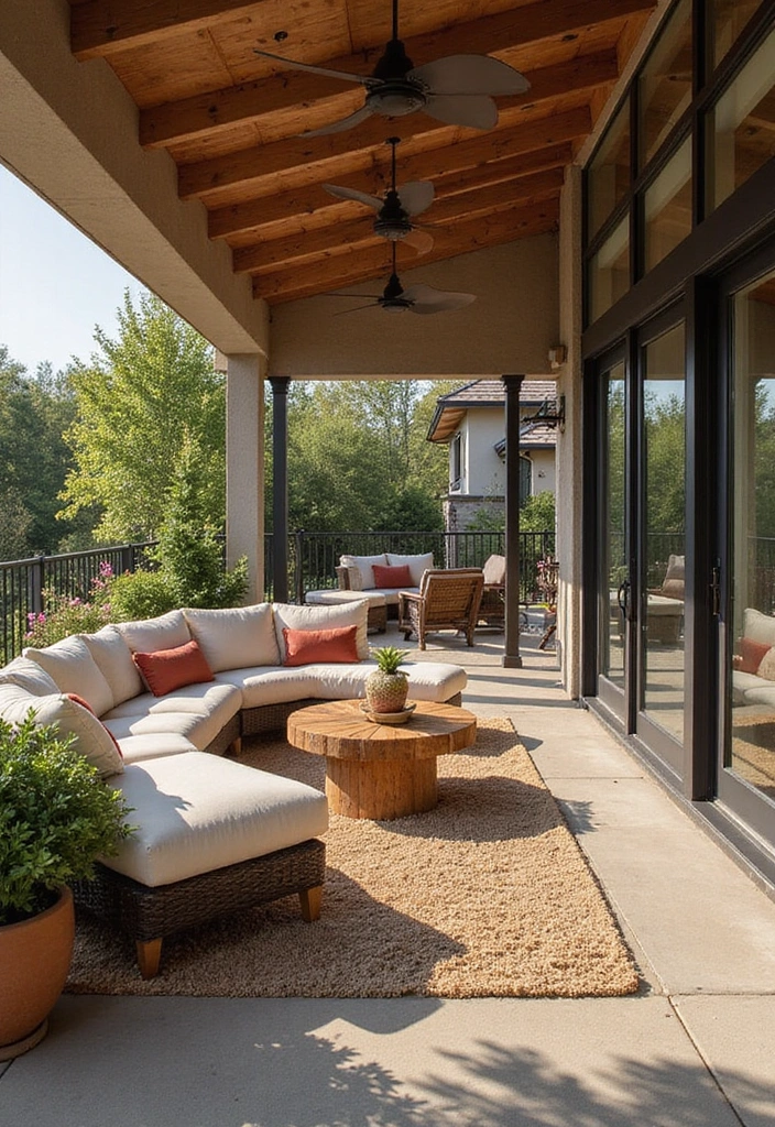20 Creative Large Backyard Layouts That Will Make You Want to Host Every Weekend! - 14. Enclosed Outdoor Living Room