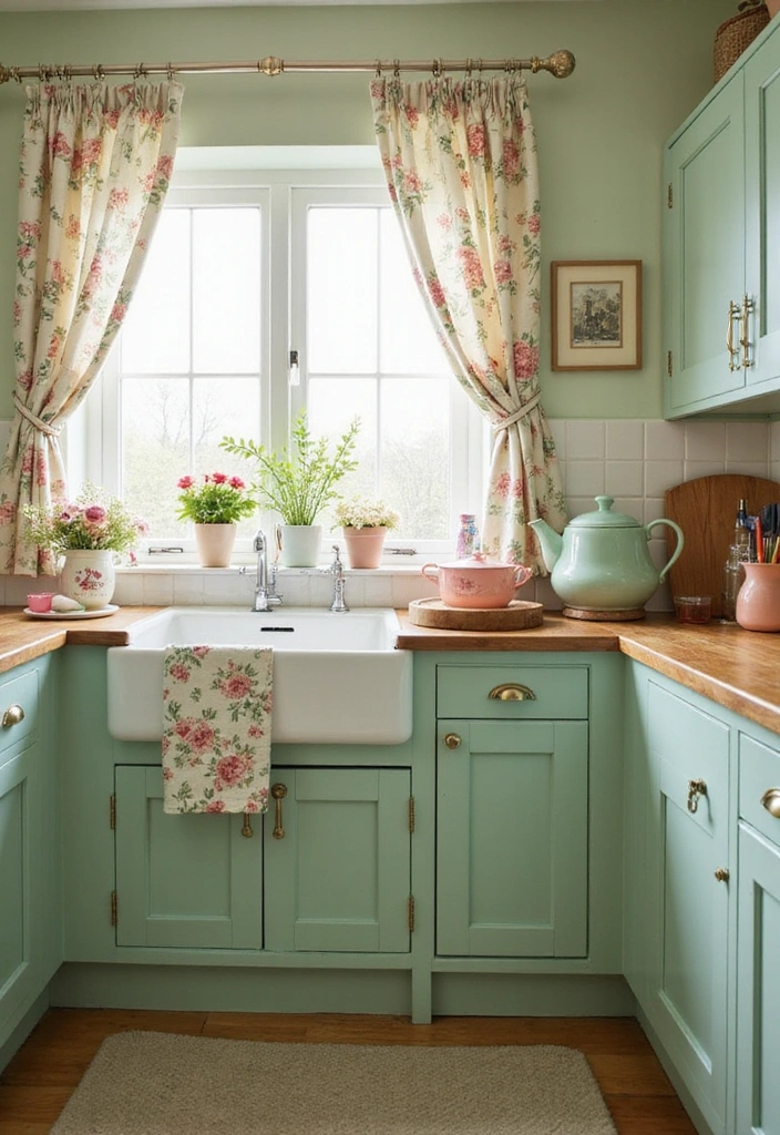 20 Vintage Sage Green Kitchen Ideas That Embody Timeless Charm! - 14. Vintage Linens