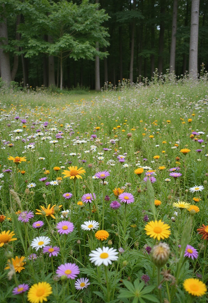 15 Nature-Inspired Wooded Backyard Landscape Designs You’ll Want to Copy ASAP! - 6. Wildflower Meadows