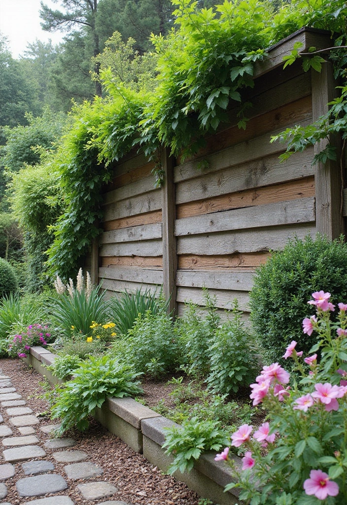 22 Rustic Sloped Backyard Landscaping Ideas on a Budget You Can't Miss! - 3. Rustic Wooden Retaining Walls