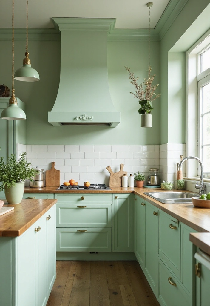 11 Eco-Friendly Light Green European Kitchen Decor Hacks That Are Beautiful and Sustainable! - 6. Sustainable Lighting Options