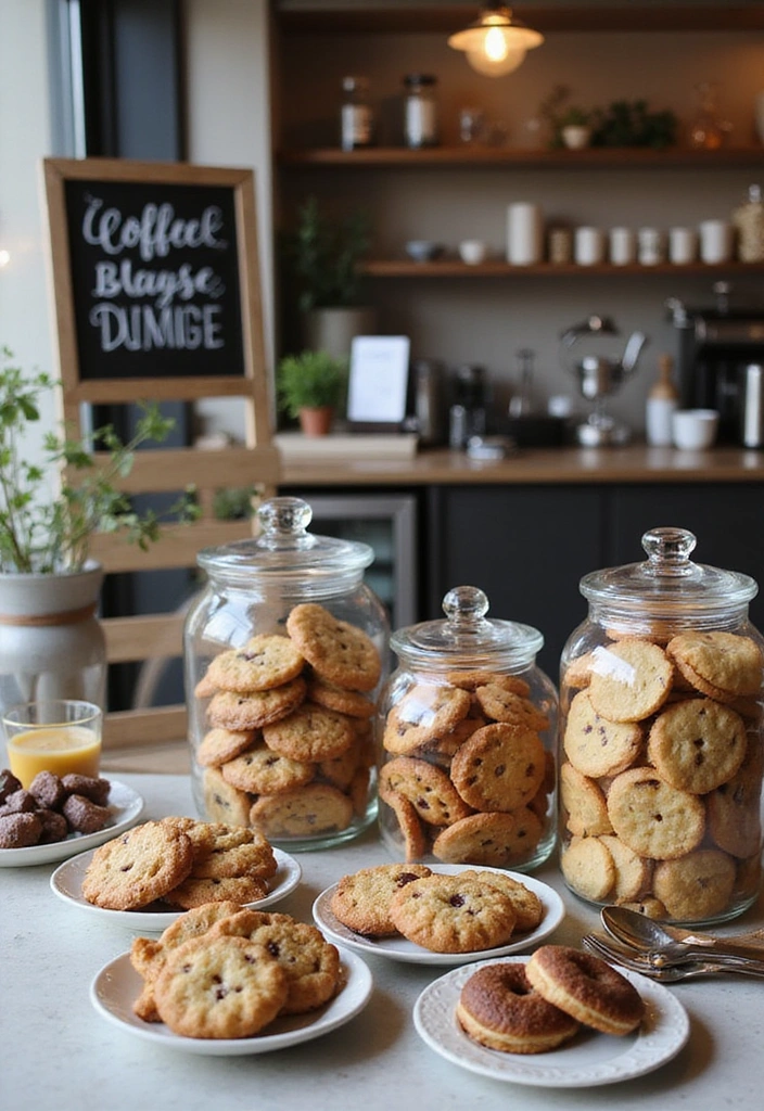 22 Boho Coffee Bar Decor Ideas to Create Your Own Cozy Café at Home! - 16. Sweet Treat Display