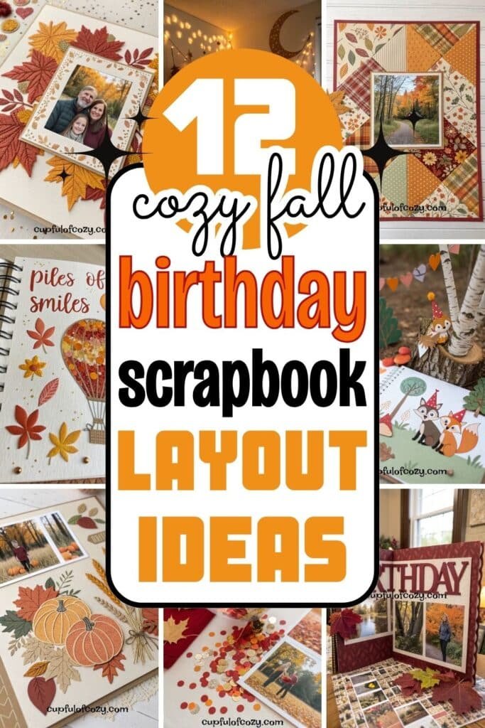 Cozy Fall Birthday Scrapbook Layout Ideas