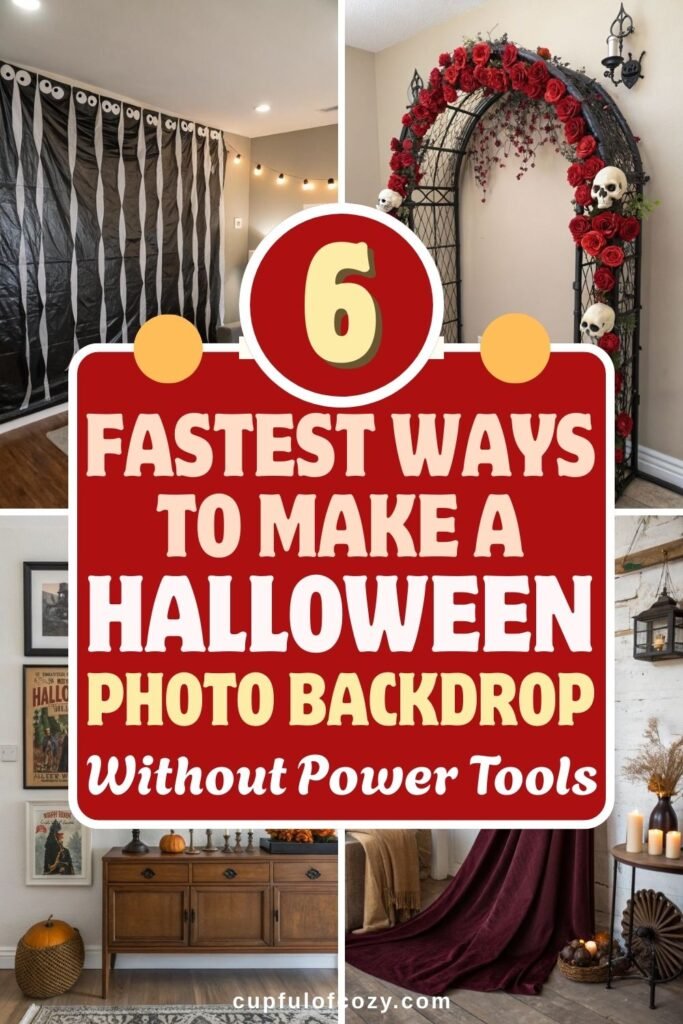 Halloween Wall Backdrop Without Power Tools (2)