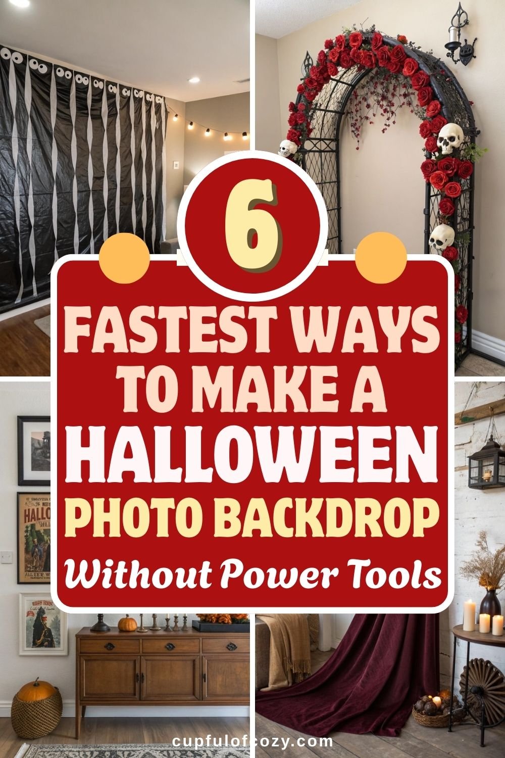 Halloween Wall Backdrop Without Power Tools (2)