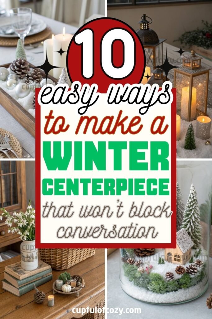 Winter Centerpiece That Won’t Block Conversation