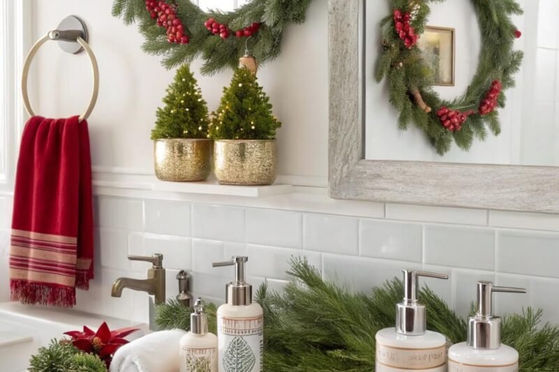9 Genius Tips to Style a Christmas Bathroom That Feels Like a Holiday Spa