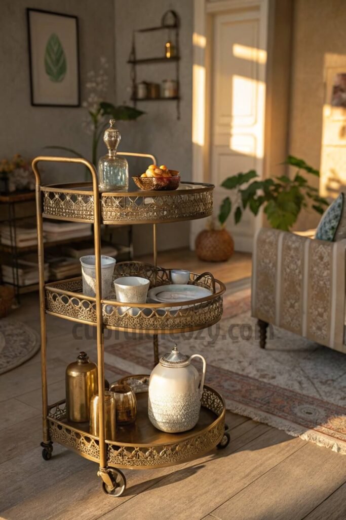 christmas-themed-bar-cart-display-on-a-budget