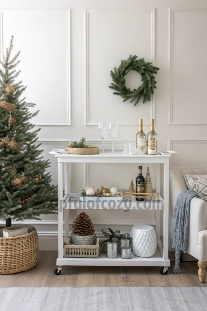 christmas-themed-bar-cart-display-on-a-budget