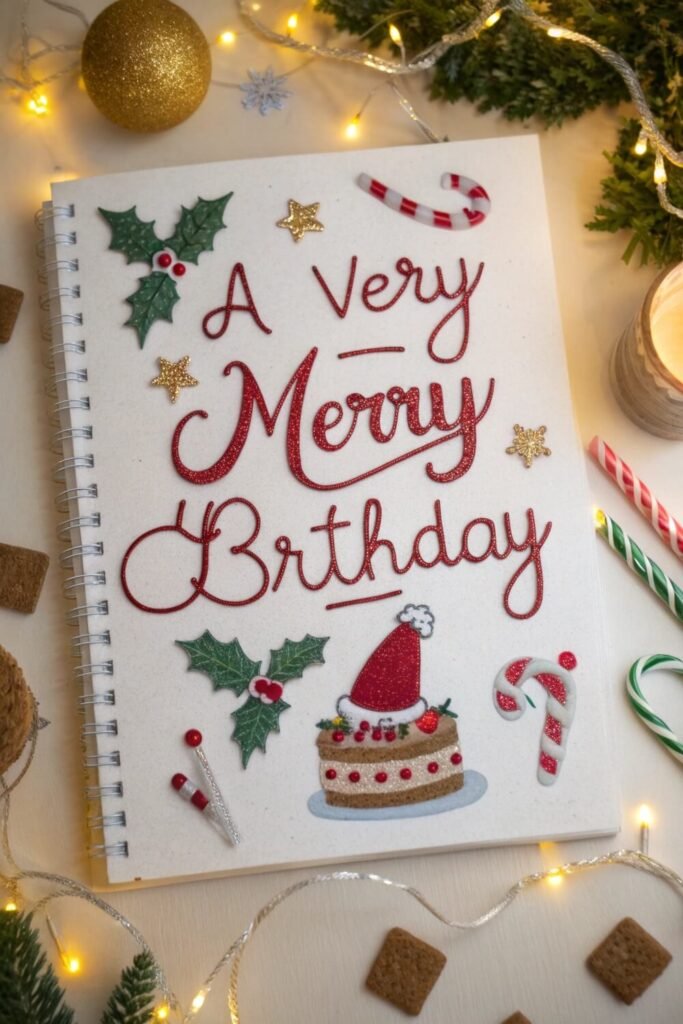christmas-themed-birthday-scrapbook-ideas