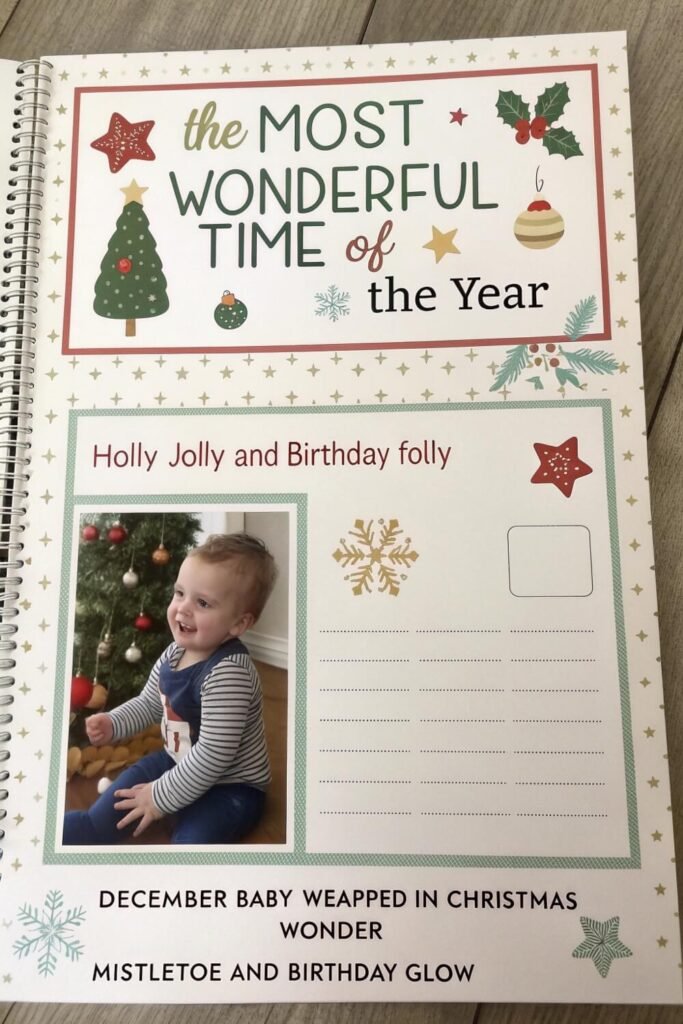 christmas-themed-birthday-scrapbook-ideas