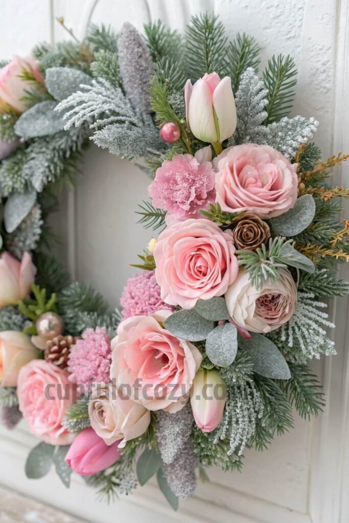 elegant-pink-christmas-wreaths-for-a-winter-wonder