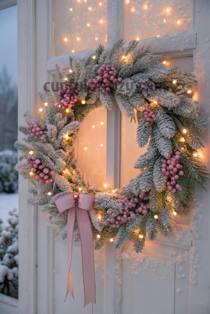 elegant-pink-christmas-wreaths-for-a-winter-wonder