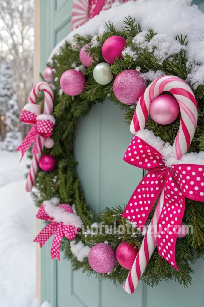 elegant-pink-christmas-wreaths-for-a-winter-wonder