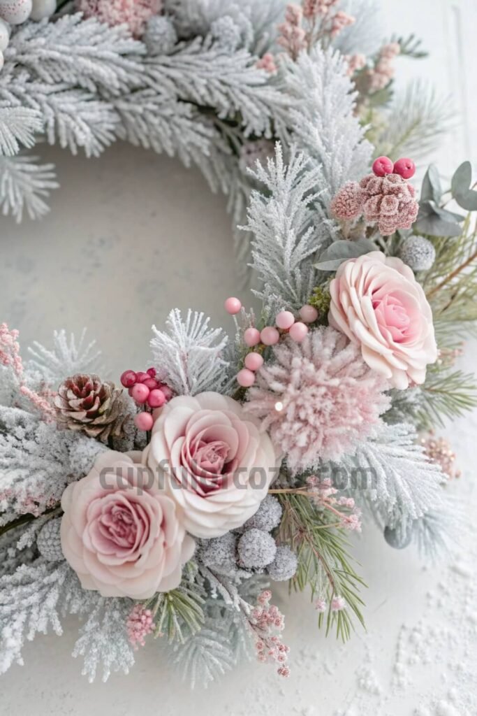 elegant-pink-christmas-wreaths-for-a-winter-wonder
